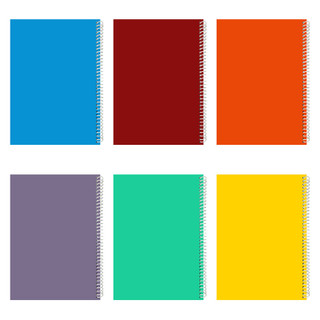 دفتر مشق 100 برگ مدل color 06 بسته 6 عددی